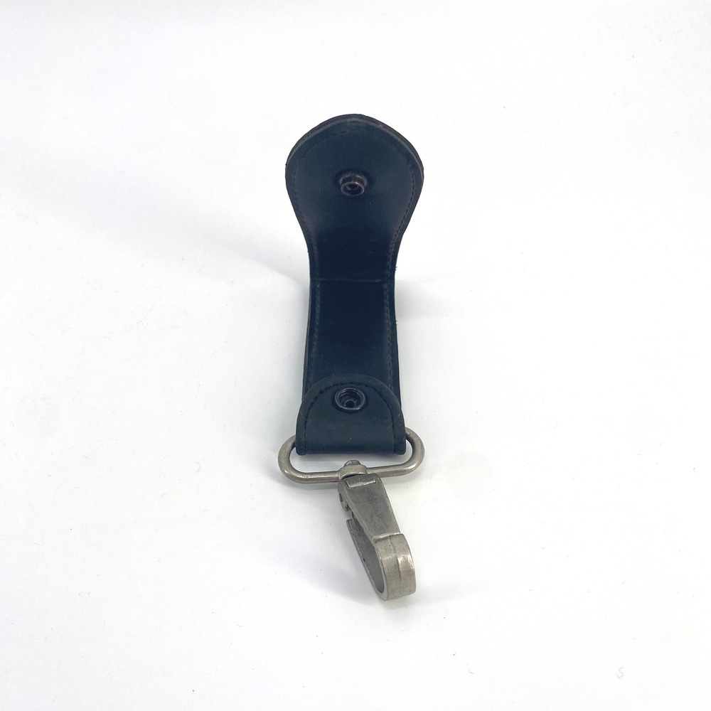 Vtg Hugo Boss Black Vegan Leather Key Fob Clip Keychain Holder Accessory Mens - Picture 4 of 4